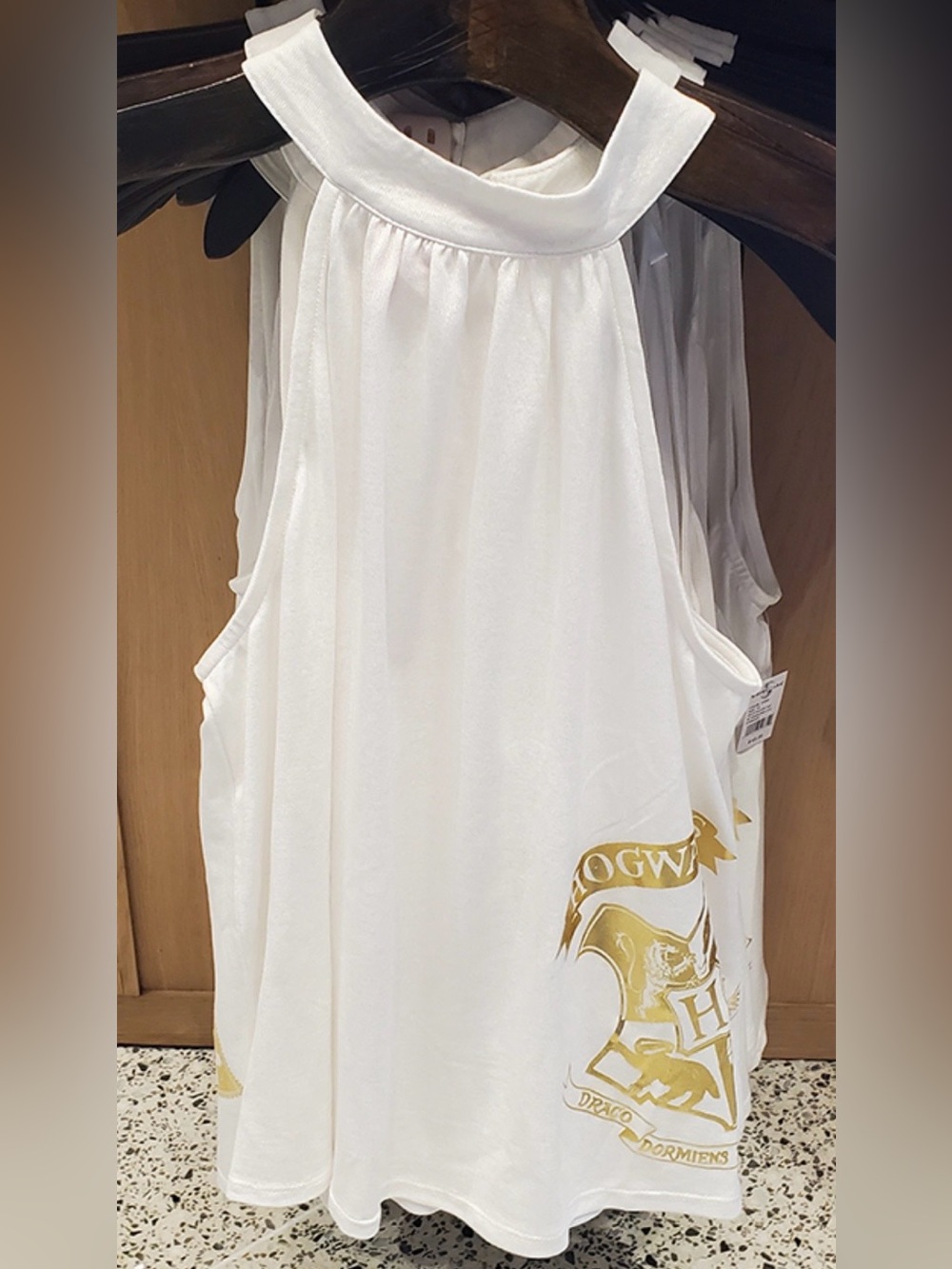 NWT Universal’s Wizarding World Ladies Gold & Glitter Hogwarts Halter!